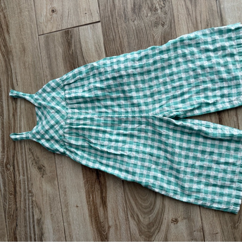 Nordstrom Green and White Checkered Kids Bodysuit